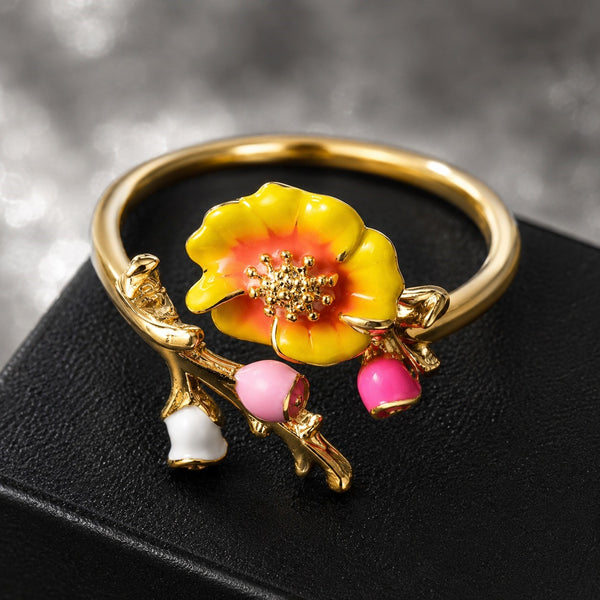 Blossom Charm Adjustable Ring