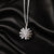 Sparkling Floral Cluster Pendant Necklace
