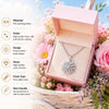 Sparkling Floral Cluster Pendant Necklace