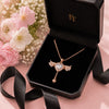 Wings Heart Drop Necklace -925 Sterling Silver