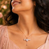 Wings Heart Drop Necklace -925 Sterling Silver