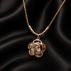 Rose Bloom CZ Pendant Necklace