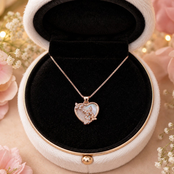 Butterfly Heart Grace Necklace