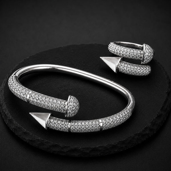 Luxe Crystal Nail Bangle & Ring Set
