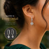 Crystal Clover Hoop Earrings