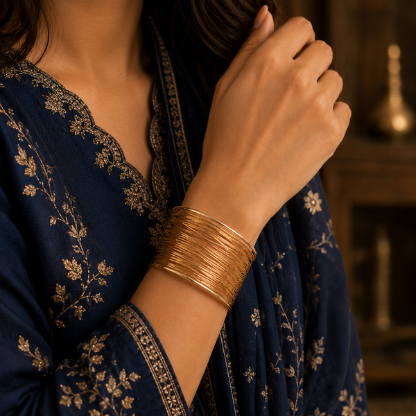 Golden Cascade Cuff