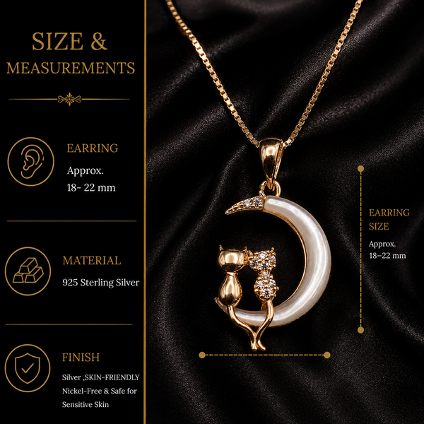 Moonlight Cat Charm Necklace