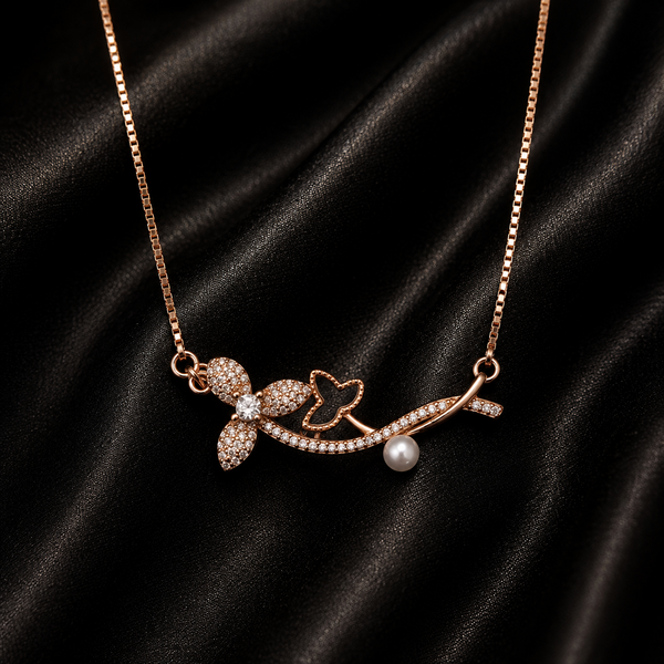Crystal Vine Drop Necklace