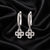Crystal Clover Hoop Earrings
