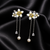 Blossom Pearl Chain Drop Earrings