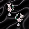 Blossom Pearl Drop Stud Earrings