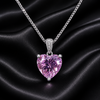 Crystal Heart Solitaire Necklace