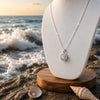 Elegant Halo Solitaire Pendant Necklace
