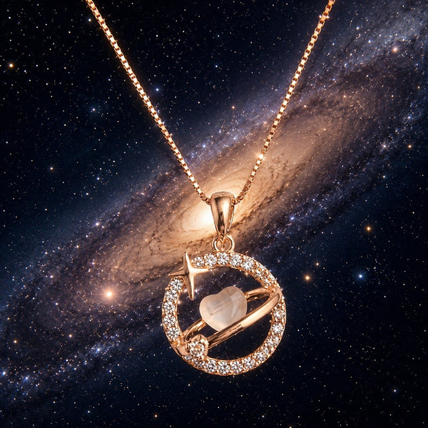 Celestial Heart Orbit Necklace
