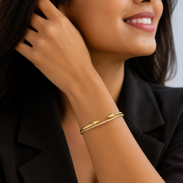 Celeste Arrow Crystal Cuff Bracelet