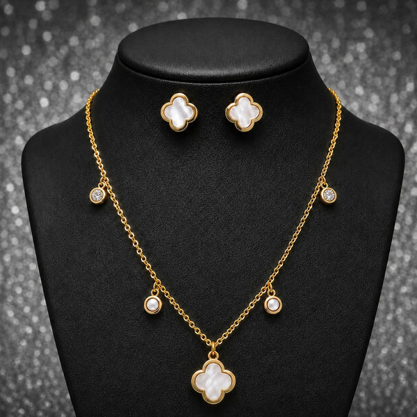 Pearl Clover Charm Jewellery