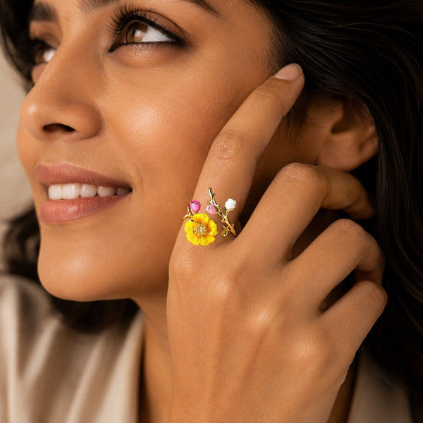 Blossom Charm Adjustable Ring