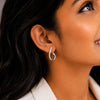 Celeste Curve Crystal Earrings