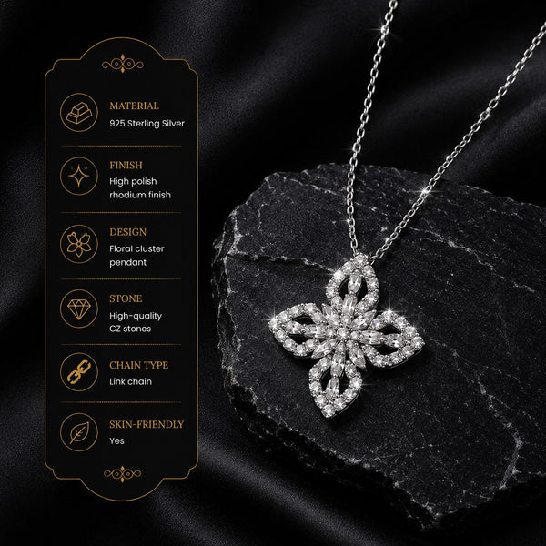 Crystal Bloom Statement Pendant