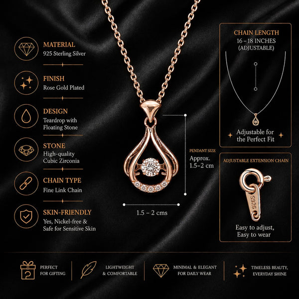 Aurora Teardrop Glow Necklace