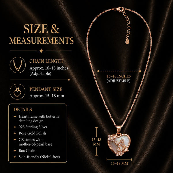 Butterfly Heart Grace Necklace
