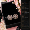 Radiant Halo Circle Stud Earrings