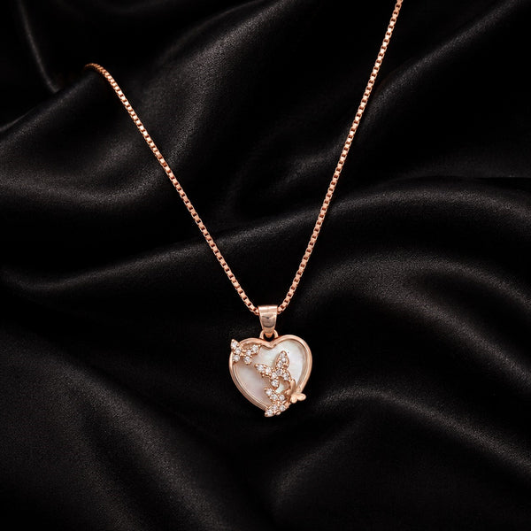 Butterfly Heart Grace Necklace