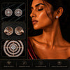 Radiant Halo Circle Stud Earrings