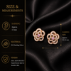 Rose Bloom Sparkle Stud Earrings