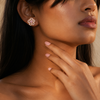 Rose Bloom Sparkle Stud Earrings