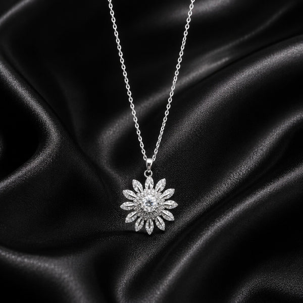 Snowflake Bloom Pendant Necklace