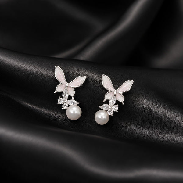 Pearl Butterfly Bloom Earrings