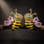 Blush Bee Crystal Stud Earrings