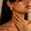 Pearl Petal Drop Earrings
