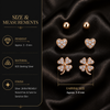 Lucky Sparkle Clover Stud Set