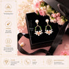 Rose Bloom Pearl Drop Earrings