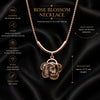 Rose Bloom CZ Pendant Necklace