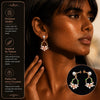 Rose Bloom Pearl Drop Earrings