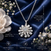 Sparkling Floral Cluster Pendant Necklace