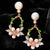 Rose Bloom Pearl Drop Earrings