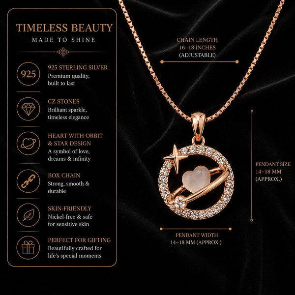 Celestial Heart Orbit Necklace