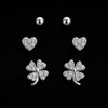 Lucky Clover Charm Stud Set