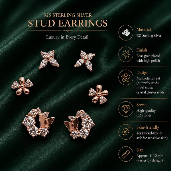 Butterfly Blossom Sparkle Stud