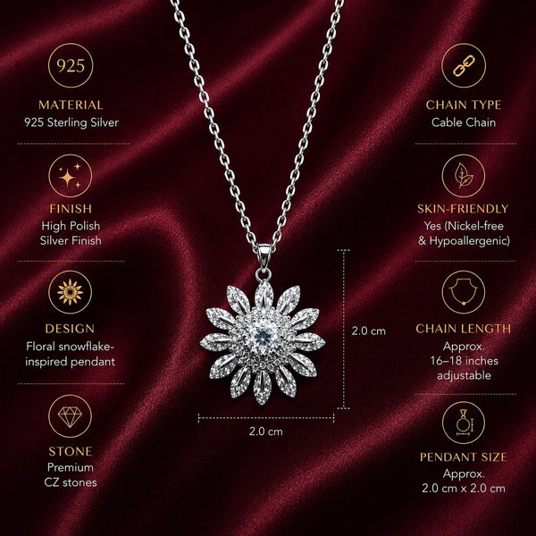 Snowflake Bloom Pendant Necklace
