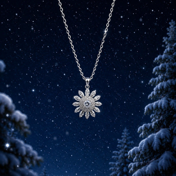Snowflake Bloom Pendant Necklace