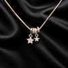 Twin Star Drop Necklace