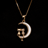 Moonlight Cat Charm Necklace