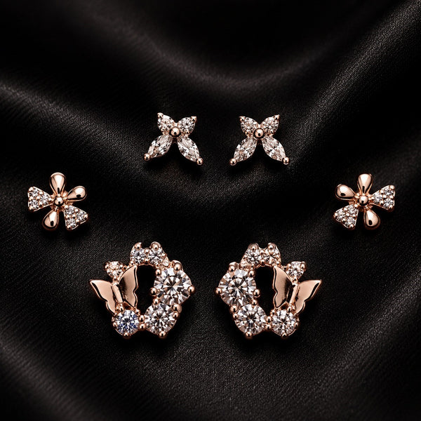 Butterfly Blossom Sparkle Stud