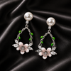Pearl Blossom Drop Earrings