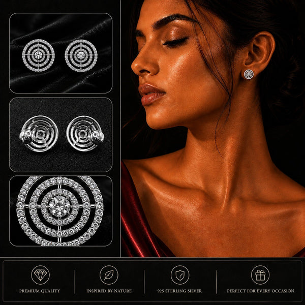 Celestial Halo Stud Earrings
